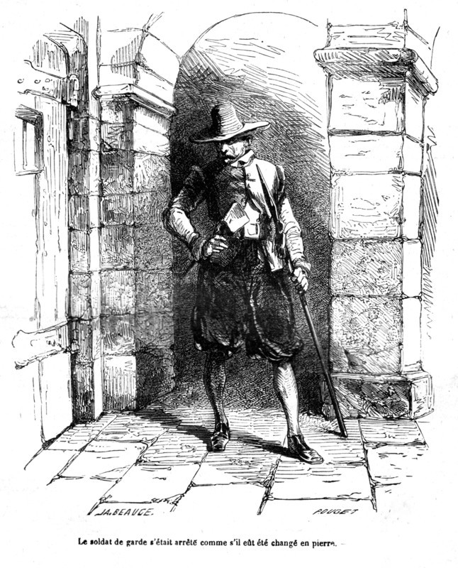 Les trois mousquetaires, Soldat gardant Milady