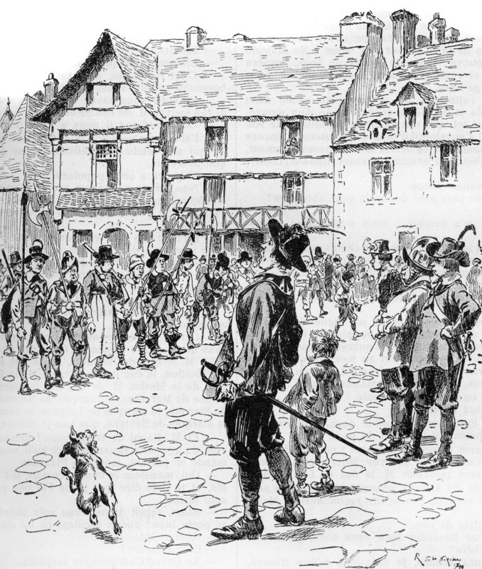 Illustration by R. de la Nézière. "Twenty Years After" (Sequel to "The Three Musketeers").