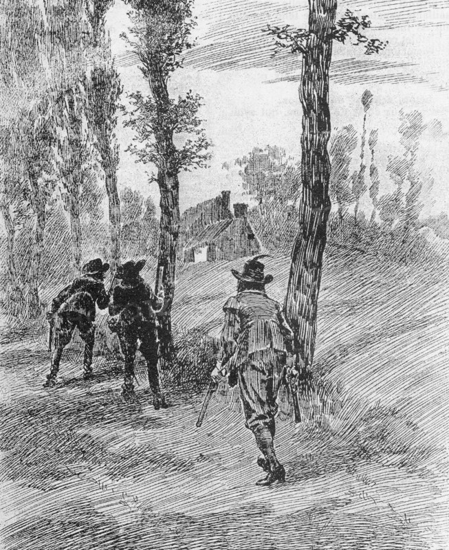 Illustration by R. de la Nézière. "Twenty Years After" (Sequel to "The Three Musketeers").