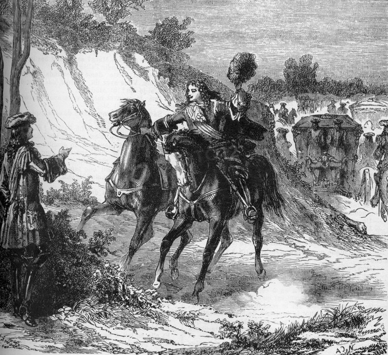 Illustration de J. Désandré et A. de Neuville. "Le Vicomte de Bragelonne".