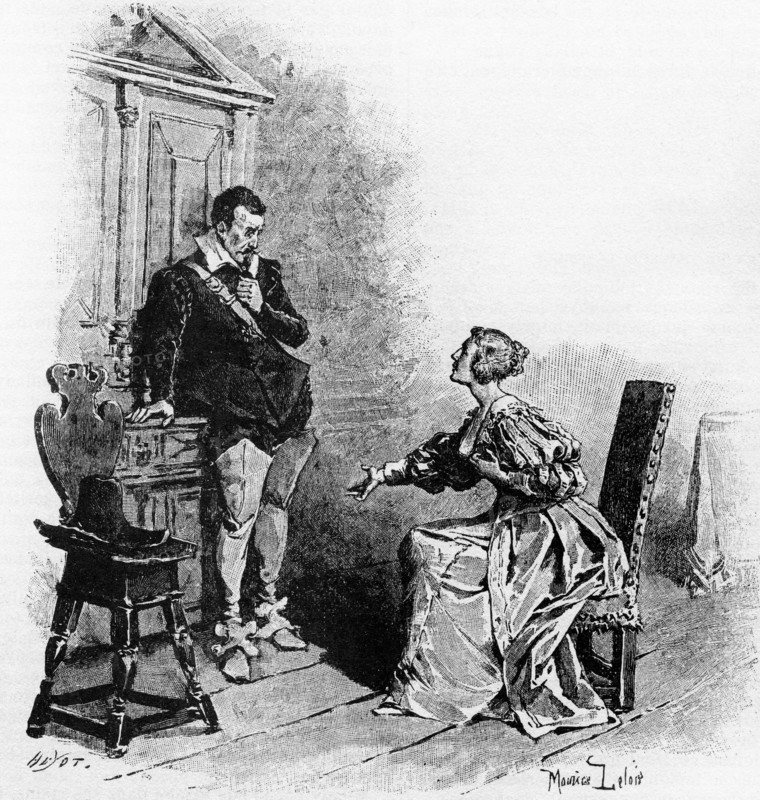 The Three Musketeers. Engraving 19th C.