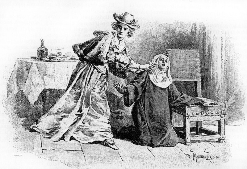 The Three Musketeers. Engraving 19th C.