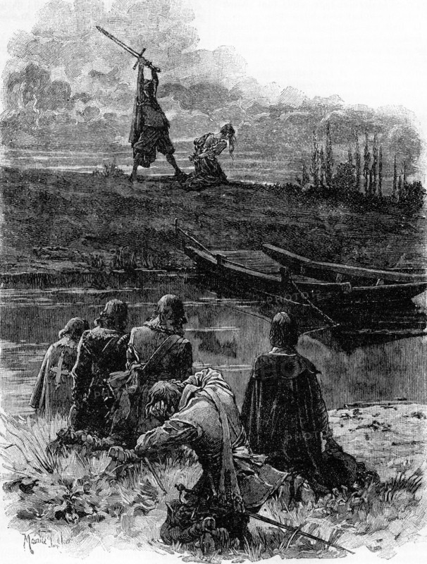 Les trois mousquetaires. Gravure 19e