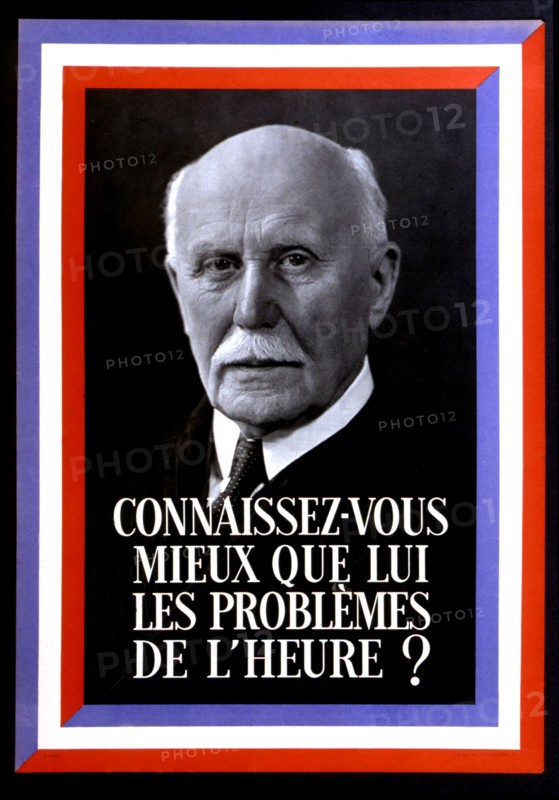 Affiche à la gloire du Maréchal Pétain (1856-1951)