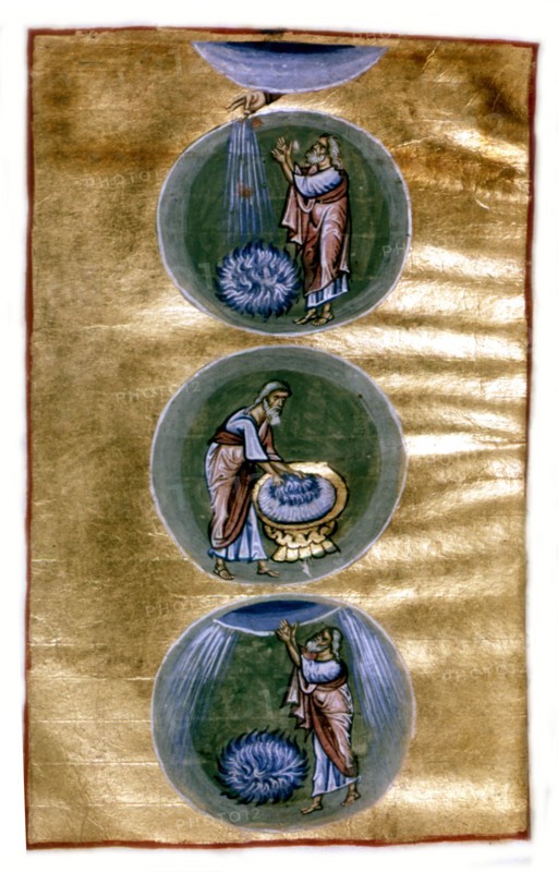 The sky or celestial sphere with God's hand