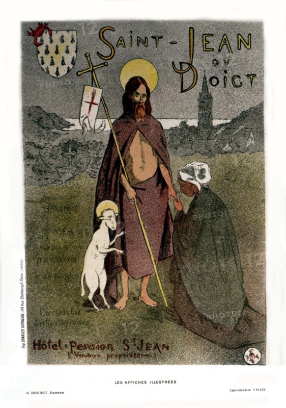Advertising poster by Moreau-Nelaton for the resort town of Saint-Jean du Doigt in Brittany