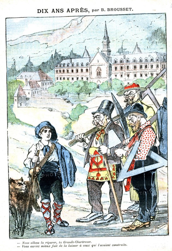Anti-masonic caricature, Brousset