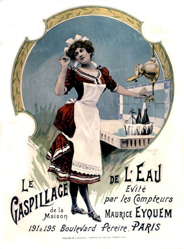 Advertising poster for water meters