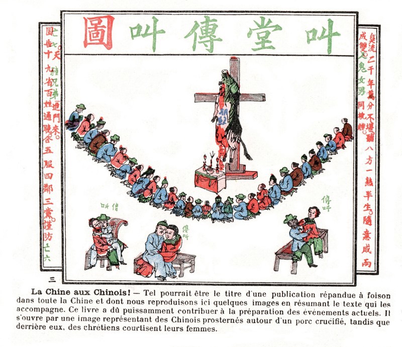 Popular prints album advocating war against 
foreigners and catholics. 1891