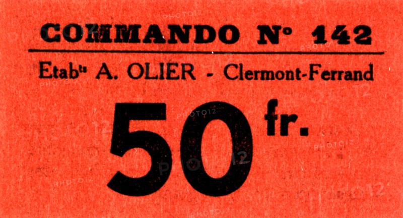 French prisoner-of-war camp currency note