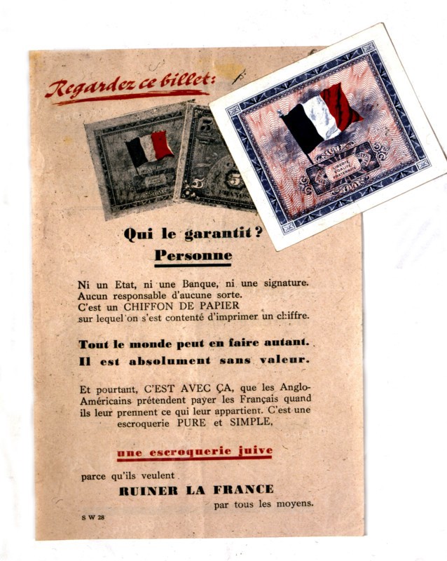 Tract de propagande antisémite du gouvernement de Vichy