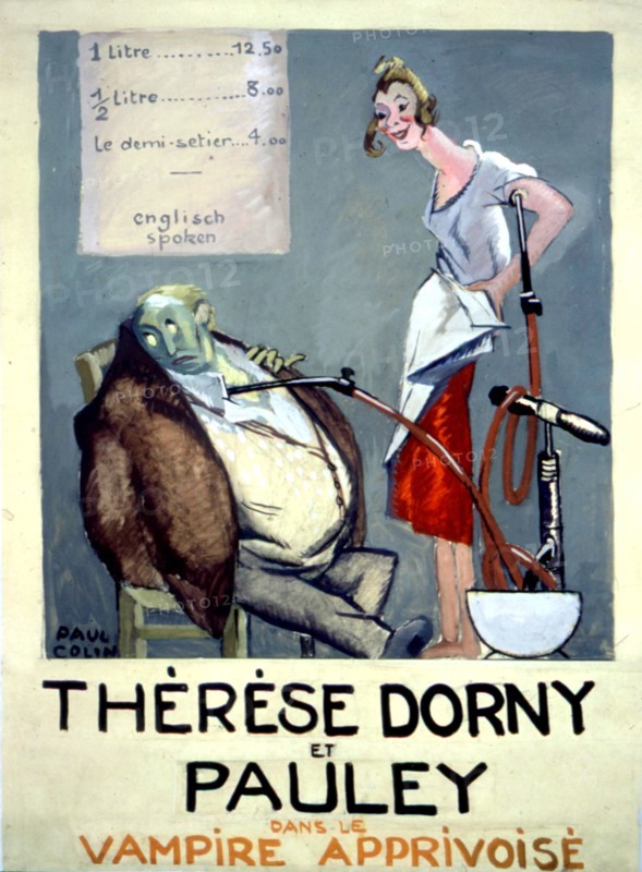 Affiche pour le Théâtre des Champs Elysées : Le vampire apprivoisé