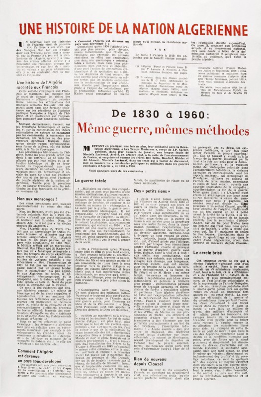 Journal El Moudjahid (29 janvier 1961)
