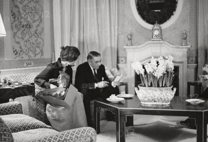 Jackie Kennedy. New Year 1970 at Turville Grange (UK).