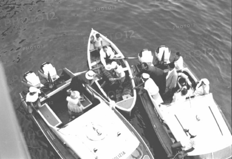 Jackie Kennedy. Summer 1962. Vacation in Ravello (Italy). Boat