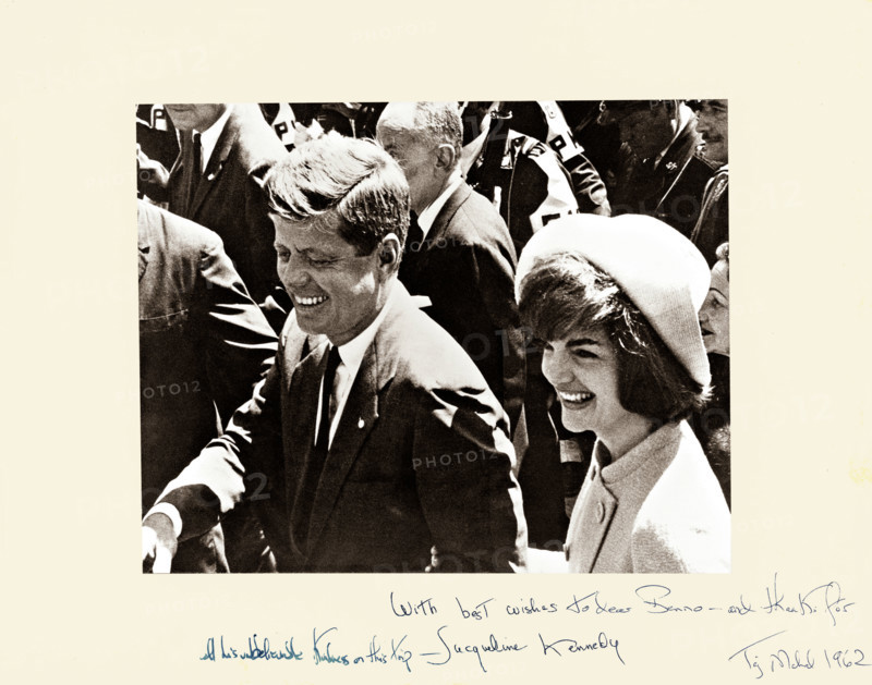 John and Jackie Kennedy - autographed picture