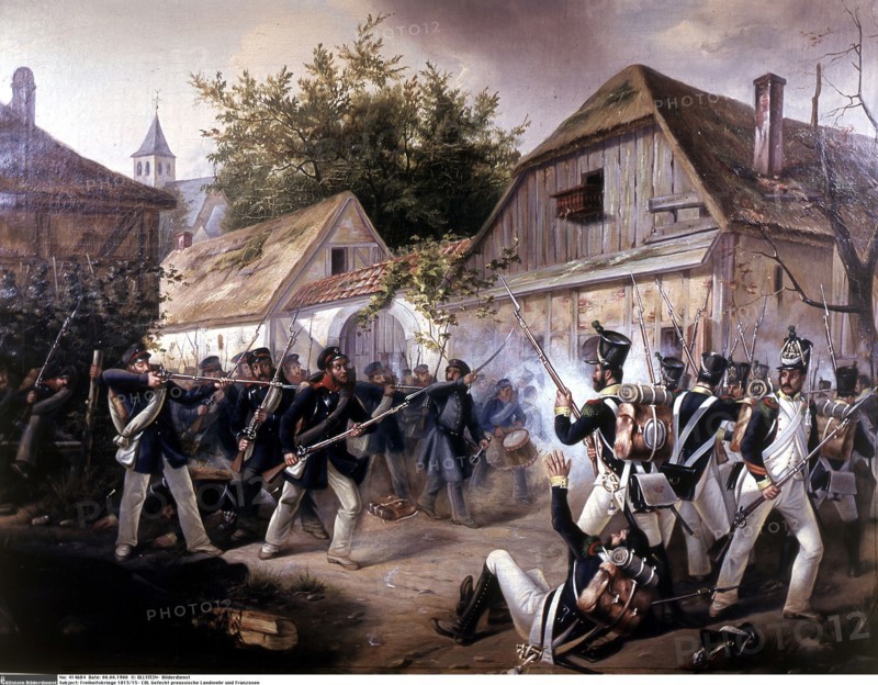 Munk, Bataille entre la milice russe et l'infanterie française