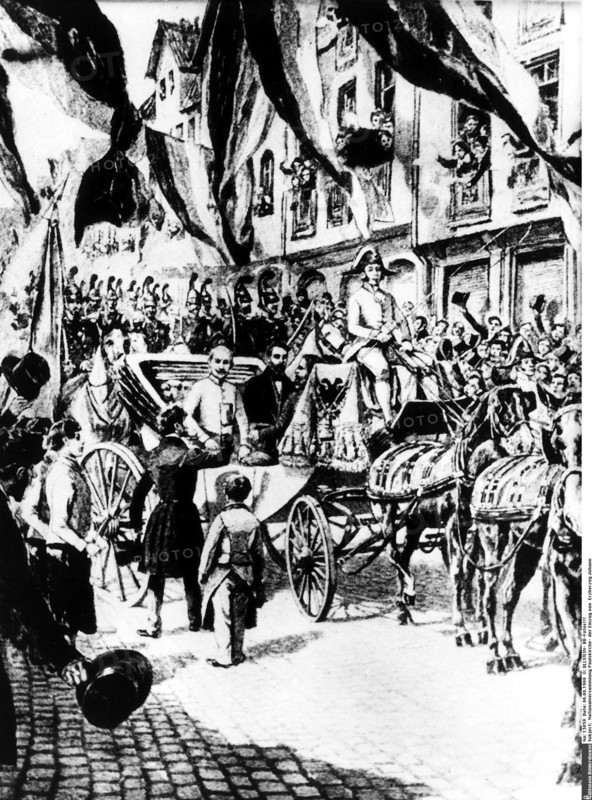 L'archiduc Jean d'Autriche à Francfort, 1848