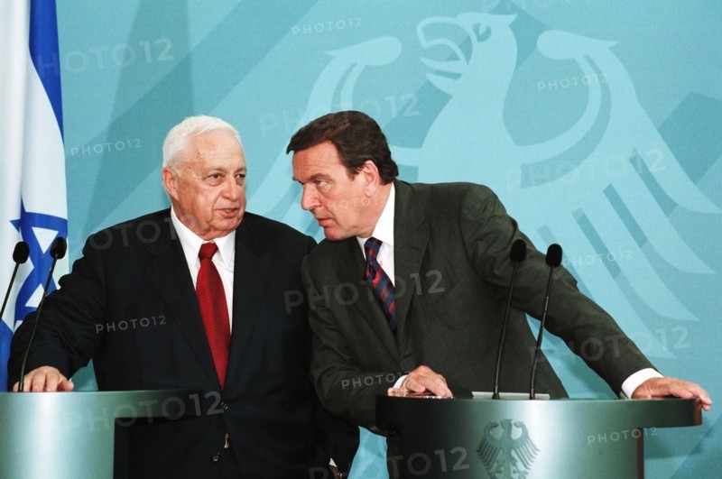 Ariel Sharon et Gerhard Schröder
