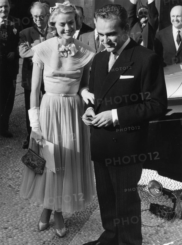 Grace Kelly et Rainier III en 1956