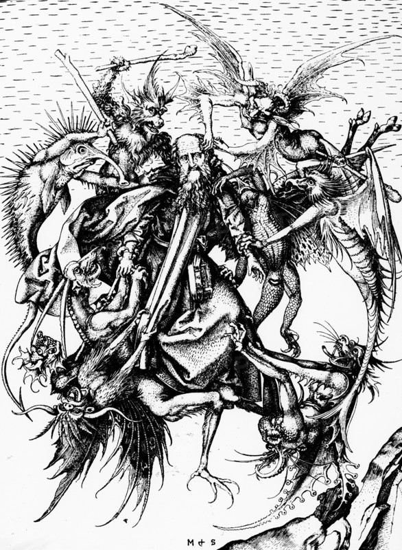 Antonius d.Grosse, Heiliger: Die Versuchung des Hlg. Antonius /M.Schongauer