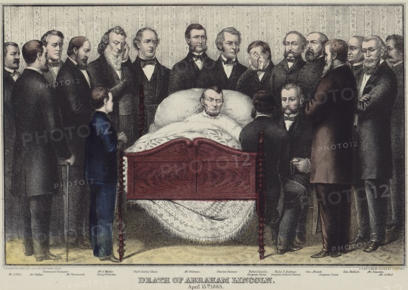 Abraham Lincoln sur son lit de mort, 15 avril 1865
