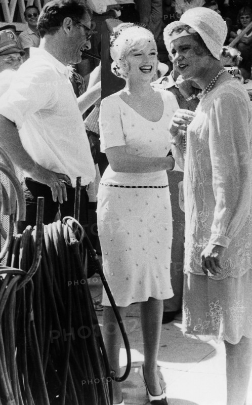 Arthur Miller, son épouse Marilyn Monroe et Jack Lemmon