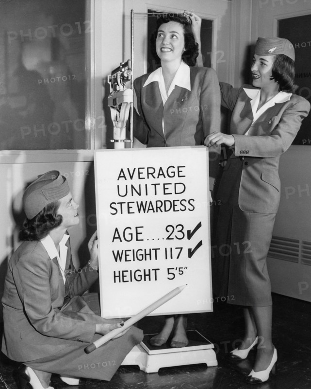 Hôtesses de l'air et les mensurations idéales