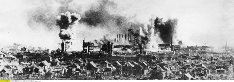 II. Weltkrieg-Stalingrad: zerstîrtes Stalingrad