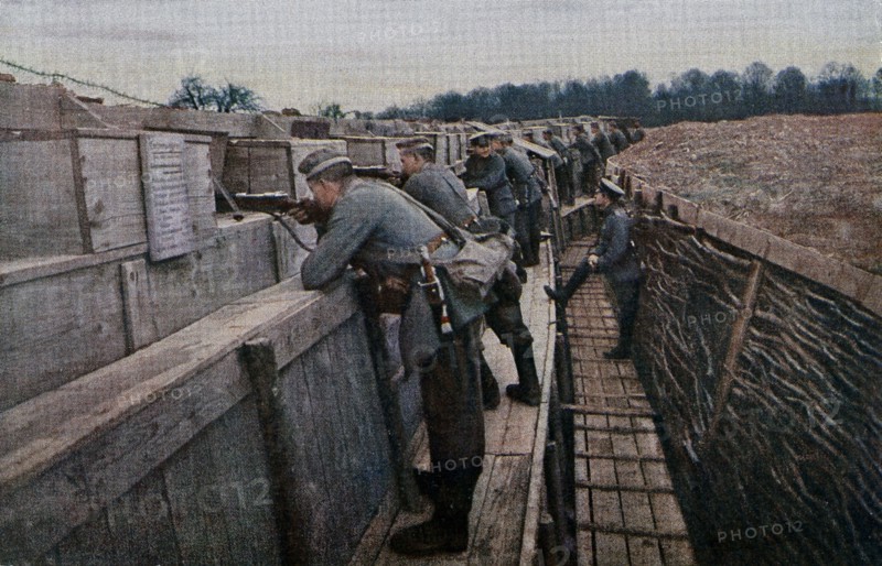 Soldats allemands dans une tranchée des Vosges