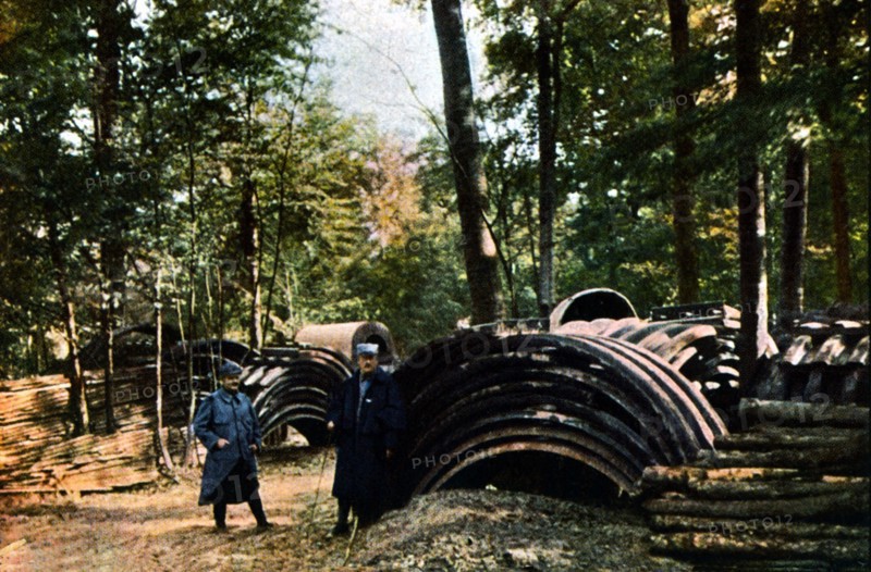 Stockage de matériel près de Verdun, en 1916
