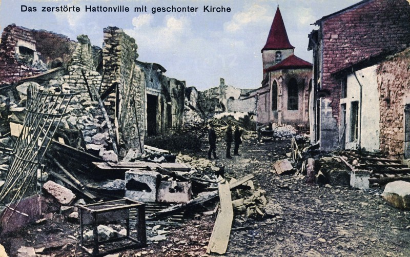 Hattonville en ruines (1914)