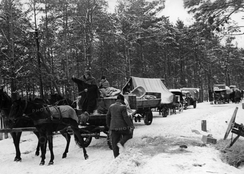 Train de réfugiés venant des territoires d'Allemagne de l'Est, 1945
