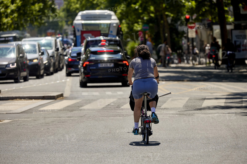 Vélos et voitures à Paris