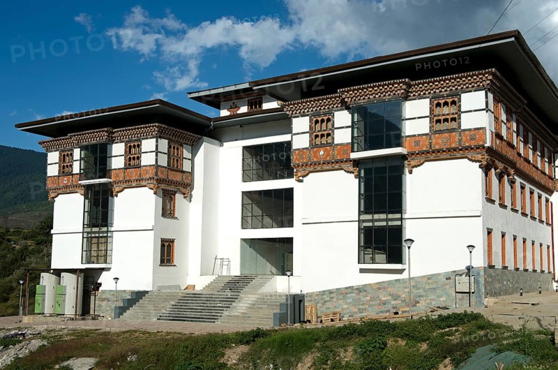 Data center in the traditional Bhutan architectural style