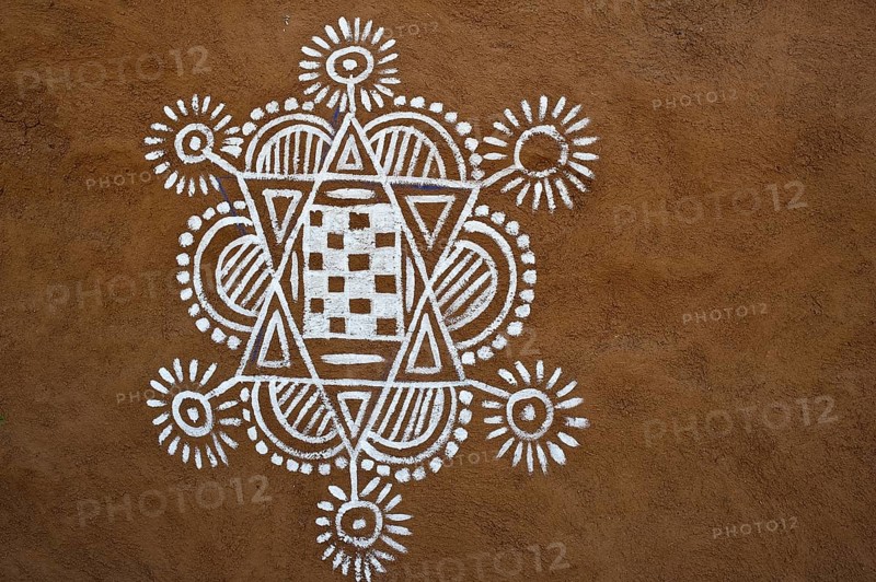 Traditional ornamental painting on a wall
