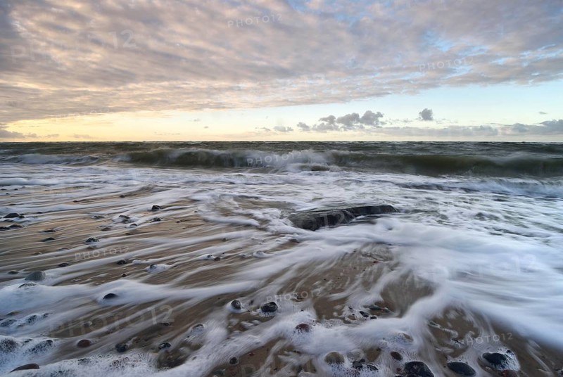 Surf at the Baltic Sea coast near Bakenberg