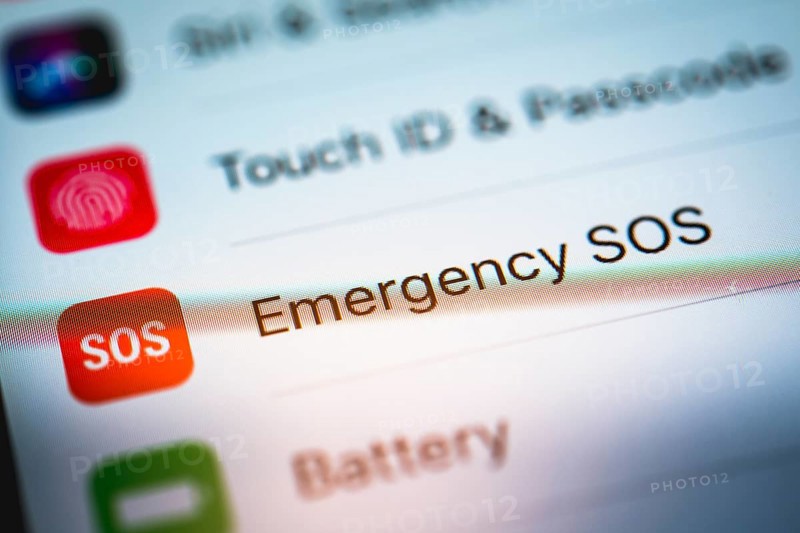 Emergency SOS settings displayed on an iPhone