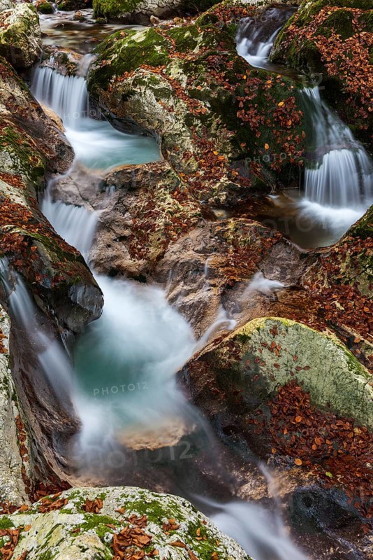 River course of the Lepenica river in autumn