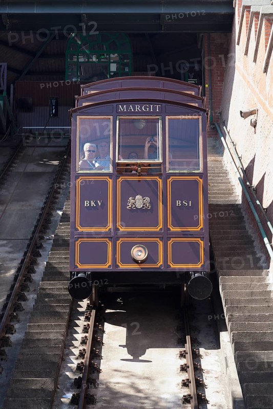 Budavari Siklo funicular railway on the castle hill