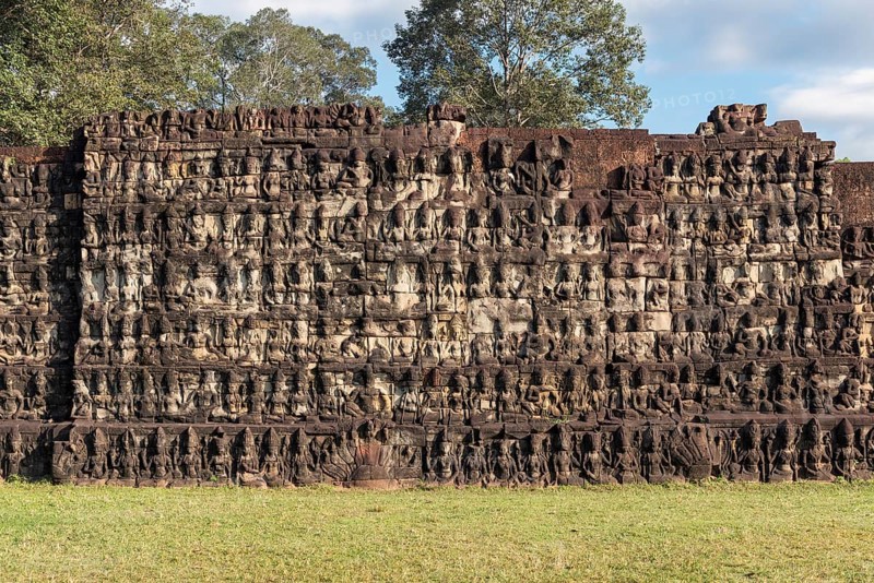 Sandstone relief on the base of Terrace of the Leper King
