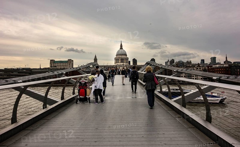 People at Millenium Bridge