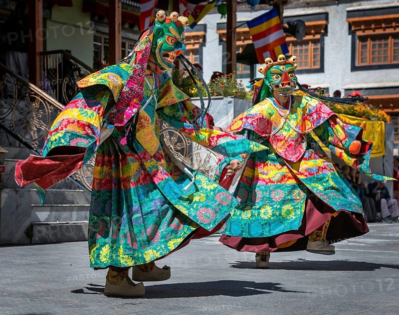 Charm dance performed by monks at Ladakh Jo Khang Temple