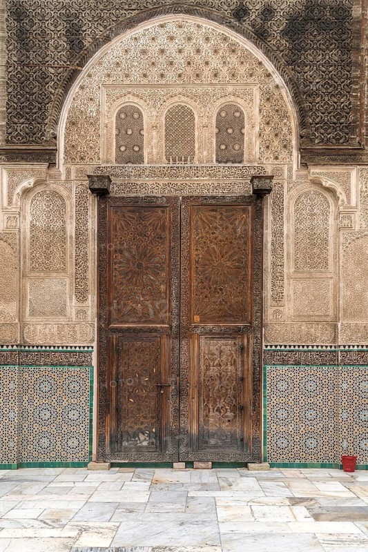 Gate of the Koranic school Medersa Bou Inania