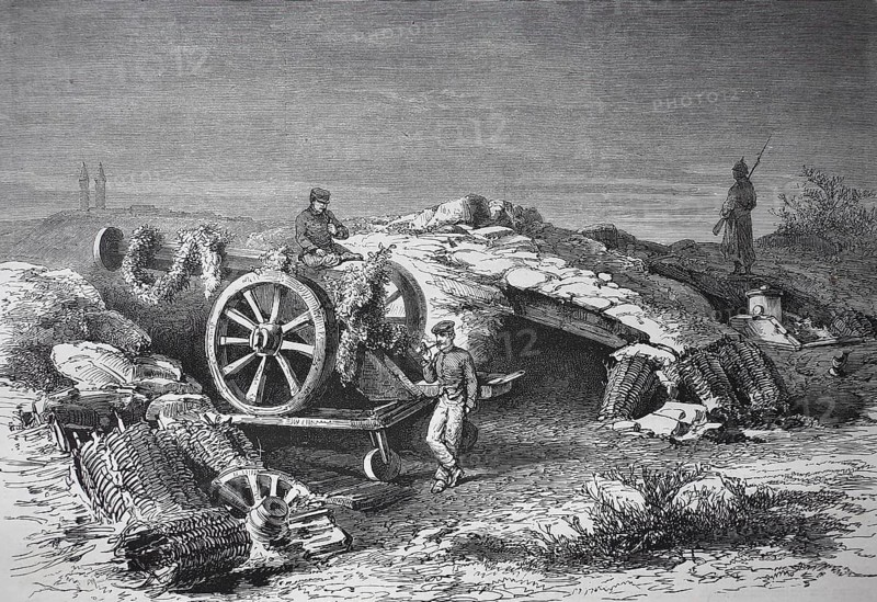 The battery of Perouse at Belfort after the peace announcement