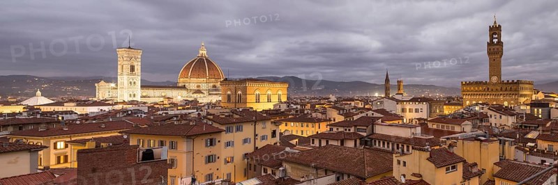 View over Florence with Cathedral Duomo Santa Maria del Fiore
