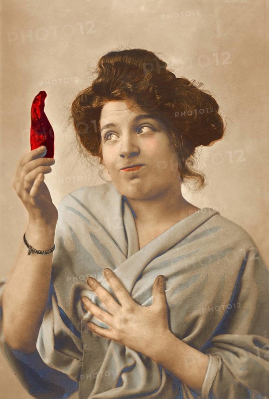 Woman with sweet pepper