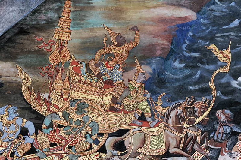 King Rama on his chariot