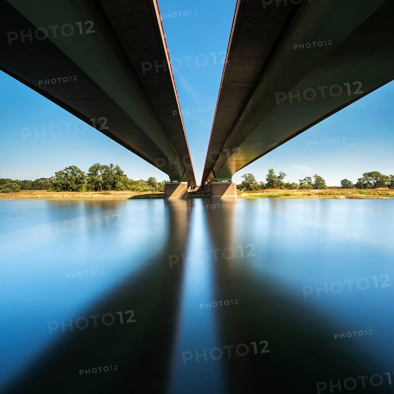Motorway bridge of the motorway A9 over the river Elbe