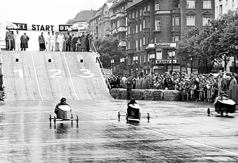 Soapboxes car racing accident